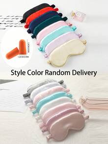 1/2/3/4/5/10/15片遮光睡眠眼罩仿丝冰感舒适缓解疲劳午休休息睡眠开学用品 - 草綠色 - 查看 13