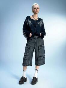 Sugerpunk 女士复古扣带高跟凉鞋，时尚休闲粗跟穆勒鞋 - 黑色 - 查看 8