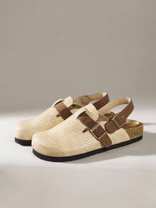 Solecia Women's Slip-On Thick Sole Mule Shoes, Spring/Autumn - Apricot - View 2