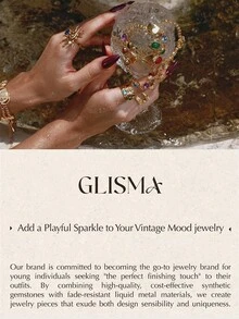 Glisma 18K 时尚精致水果辣椒吊坠项链，适合女性，购物、休闲、度假、复古、高档、金属质感、西式珠宝、古朴典雅、宝石镶嵌、秋冬装扮，送给妈妈/女士/女孩/母亲的精美饰品，魅力项链 - 黑色 - 查看 7