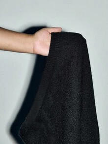 Lumivelle Rochie elegantă pentru femei, cu decor circular, scobită în scobitură, model pulover - Negru - Vizualizare 8