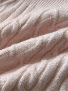 SHEIN Unity Abito casual da donna in maglia, senza schienale, con design traforato, adatto per vacanze e tempo libero - Rosa - Visualizzare 7