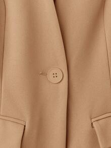 SHEIN Clasi Women's Autumn/Winter Fashion Commuter Jacket & Dress Blue Suit Set