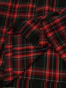 Franclia 法式复古格子吊带连衣裙搭配休闲蝴蝶结长袖衬衫，女春秋套装 - 白色 - 查看 4