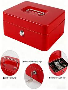 SHEIN Portable Key Safe Box Key Locker Safe Home Shop Steel Safe Money Box Security Cash Box Storage Hidden Coin Money Jewellery