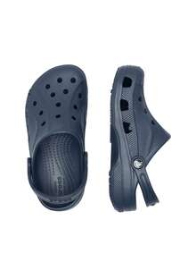 Crocs Kids Simple Navy Blue Hollow Out Clogs, For Summer - Navy Blue - View 4