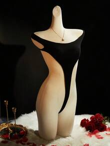 SpicyHot 性感火辣女士露肩连体衣，适合情侣度假出游 - 黑色 - 查看 5