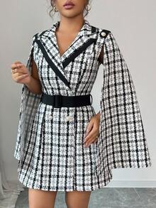 Elenzga Une dame tisse un tweed élégant et stylé pour les déplacements en hiver - Multicolore - Voir 7