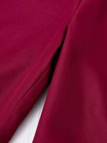 Sparklyn 2 件套青少年女孩字母图案运动衫上衣和大口袋直筒工装裤，休闲街头风格服装，秋季 - 紅色 - 查看 7