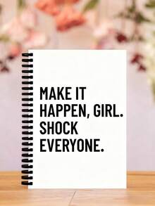 1 PC Funny Notebook, 5.5" X 8.3" Spiral Notebook, Motivational Notebook Journal And Notebook For Women, Girl Boss Journal, Team Building Gift - Multicolor - View 5