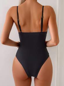 Swim Vcay 1pc Floral Print Ruffle Strap One-Piece Swimsuit, Suitable For Beach In Summer