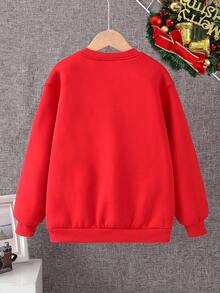 Sudadera de cuello redondo con estampado gráfico de fútbol y muñeco de nieve navideño para niños preadolescentes. Diseño de dibujos animados lindo, cómodo y cálido, adecuado para fiestas de Navidad y salidas, otoño/invierno