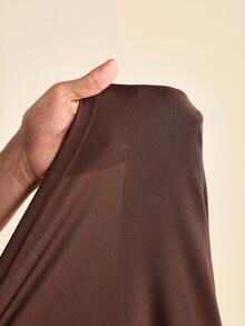 Zivah 2025 Herbst/Winter & Sommer Neuerscheinung Musikfestival, Ostern, St. Patrick's Day, Western, Nomadisch, Geburtstags-Party, Abschluss, College Stil, Student, Alltags Lässig, Basic Vielseitig, Lässig, Urlaub, Kreuzfahrt Reise, Strand, Sonnenbaden, Viral, Streetwear, Strand Urlaub/Party/Date, Fledermausärmel Tiefer V-Ausschnitt, Langarm Schlitz Midi Kleid - Braun