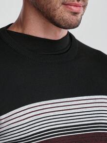Manfinity CityGents Suéter de cuello redondo de manga larga con bloques de color para hombre, jersey de punto, otoño/invierno - Gris Claro - Ver 2