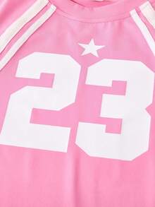 JNSQ Tween Girl Outfit Sets, Children Autumn/Winter Sports Suits, Girls Fitted Round Neck Front Graphic Letter Print T-Shirt Paired With Loose Drawstring Bow Pants 2-Piece Set, Suitable For Autumn/Winter Daily Wear, Outdoor Activities, Vacation, Streetwear, Party And Casual Fall