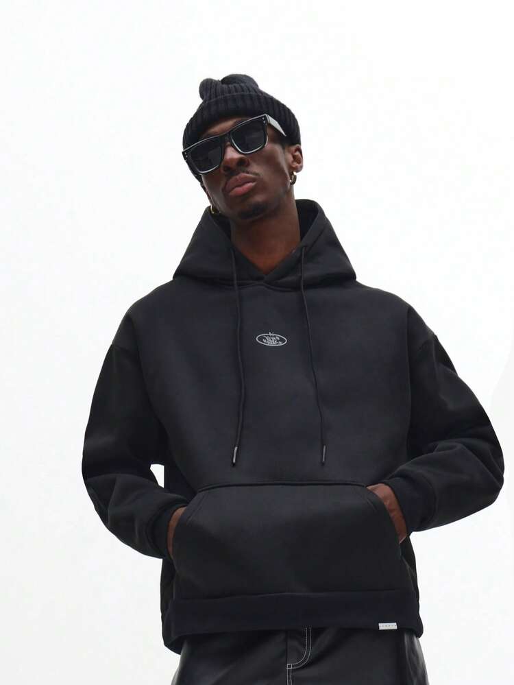Felpa con cappuccio oversize con stampa del logo