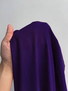 Vionelle 大码女式短袖连衣裙，休闲简约日常穿搭，收腰A字廓形，优雅高领紫色连衣裙，适合度假休闲穿着 - 紫色 - 查看 6