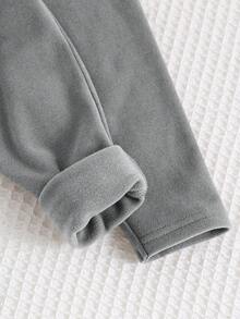 Cozy Pixies Conjunto de 2 piezas de top de manga larga con cuello redondo y hombros caídos con estampado de mariposa y pantalones de cintura elástica para niña bebé