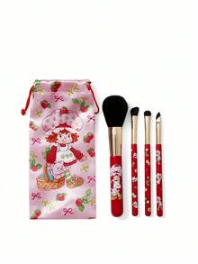 Strawberry Shortcake X SHEIN 草莓卡通印花画笔套装，礼品创意 - 紅色 - 查看 8