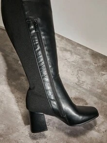 SHUZIA 女士时尚舒适粗跟过膝靴