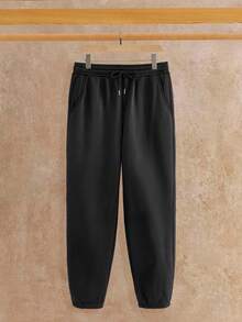 Manfinity NXTstreet 2件套男士秋冬鬼脸水钻印花连帽衫套装 - 黑色 - 查看 11