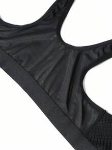 SHEIN 1 pieza Sujetador inalámbrico con cierre delantero para tallas grandes - Negro - Ver 10