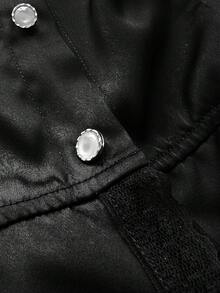 Rustia Plus Size Elegant Solid Color Bell Sleeve Blouse