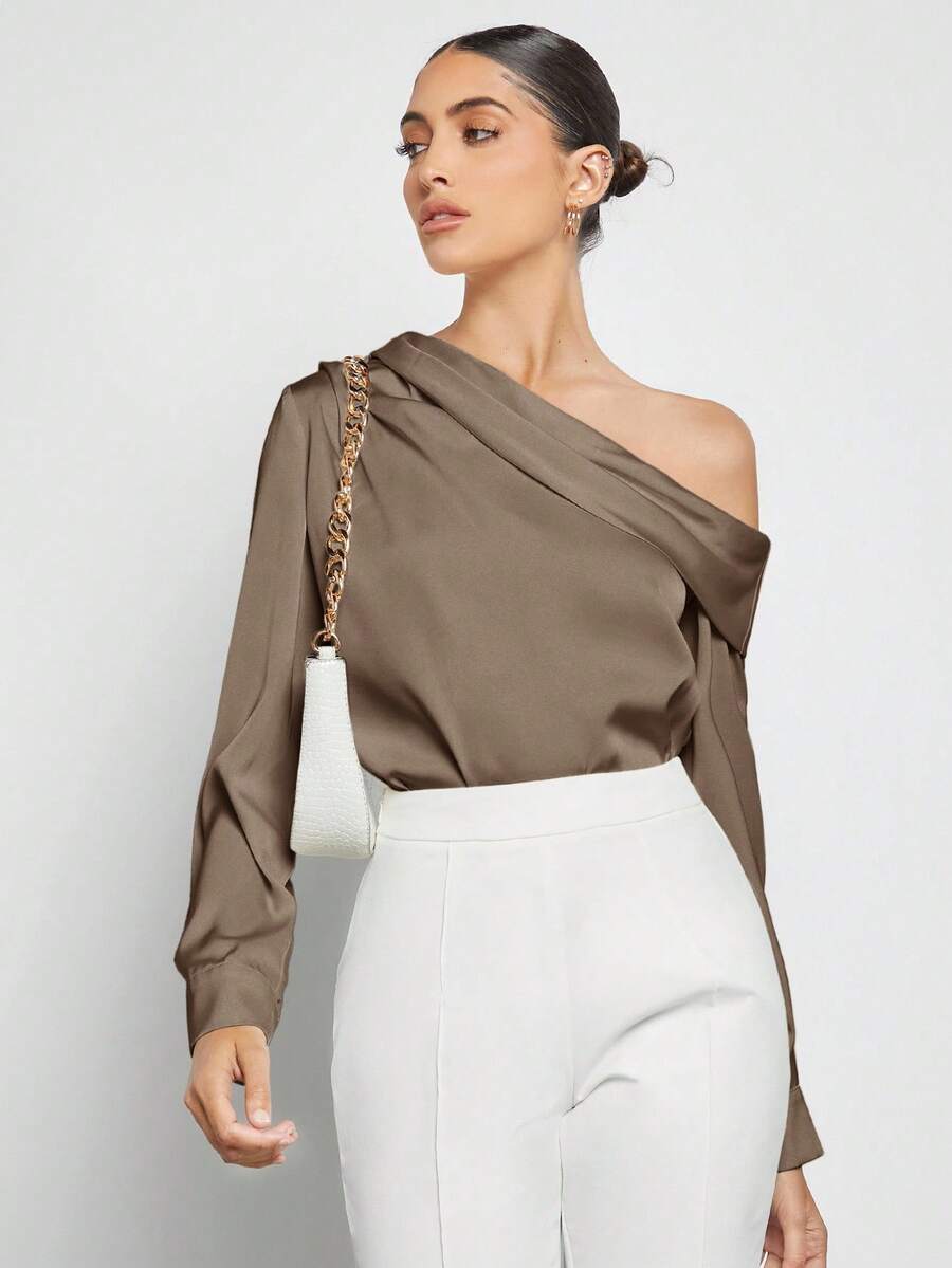 BizChic Áo nữ màu xám xanh dáng thường ngày, thanh lịch, phù hợp cho công sở thành thị, mang phong cách retro thập niên 90, thích hợp cho Giáng sinh, Năm mới, Tiệc Valentine, đi biển, Lễ tốt nghiệp, thời trang, lễ hội, kỳ nghỉ, dự đám cưới, hẹn hò, tiệc tùng, hòa nhạc, bữa ăn sáng muộn, sân bay.