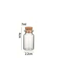 12pcs/Set Clear Glass Jars With Stopper, Beads Storage Containers Best Gifts Birthday Graduation