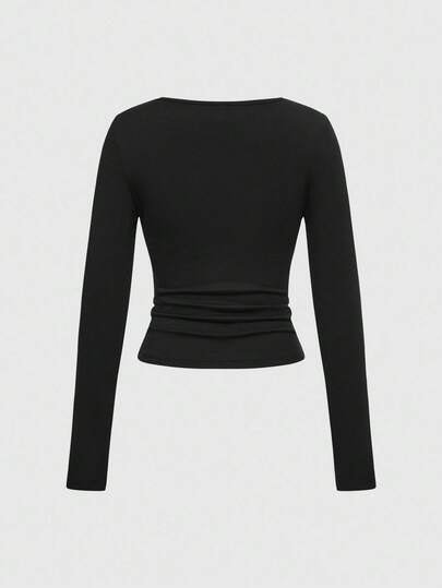 Goth T-shirt femme ajusté transparent avec motif graphique d'os de squelette sombre et effrayant