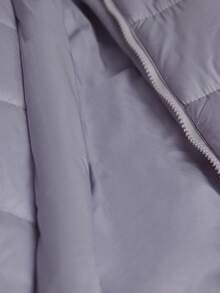 GENKIRA Áo khoác nữ dáng ngắn có đệm, eo loe, kiểu Pháp lãng mạn, thời trang quần áo mùa đông - Xám - Xem 7