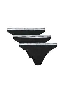 Calvin Klein 3 Pack Women's Thong - Black - View 1