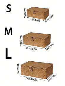 1pc Of Covered Woven Basket, Covered Woven Wicker Storage Box, Rectangular Storage Box, Covered Toy Storage Box, Beautiful Room Decoration, Home Decoration, Kitchen Decoration, Bathroom Decoration, Bedroom Decoration, New Year And Valentine's Day Gift