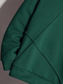 SHEIN Tween Boy 2 Pieces Hoodie & Sweatpants Set, Versatile All-Match, Suitable For Autumn/Winter - Dark Green - View 3