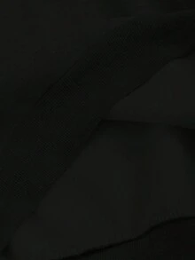 SHEIN Unity 2 件 Y2K 星豹印花连帽衫和运动裤套装，时尚街头服饰 - 黑色 - 查看 6