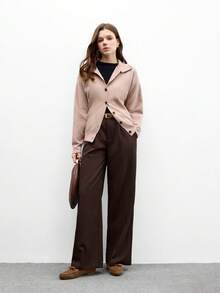 CUCCOO BIZCHIC 女士圆头平底棕色蝴蝶结软底舒适复古一脚蹬乐福鞋，休闲百搭平底鞋，适合通勤和散步 - 棕色 - 查看 10