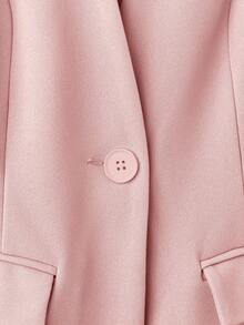 SHEIN Clasi Women's Autumn/Winter Fashion Commuter Jacket & Dress Blue Suit Set