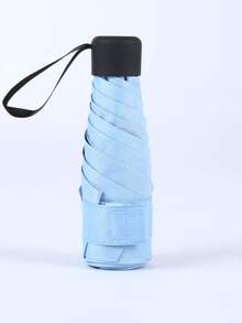 1 szt. Mini parasol kieszonkowy chroniący przed słońcem i deszczem, odporny na promieniowanie UV, składany i przenośny do szkoły, biura, gospodarstwa domowego, podróży, jako dodatek do przyborów szkolnych - Wielokolorowe - Zobacz 10