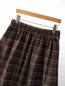 GlowEve CURVE 大码女装2025新款秋冬格子裙，A字褶裙，适合返校、毕业、情人节、音乐节、母亲节、万圣节、感恩节、复活节、国庆节、舞会、约会、派对、婚礼、户外活动