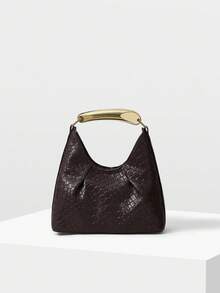 MOTF PREMIUM Borsa a mano in pelle sintetica plissettata