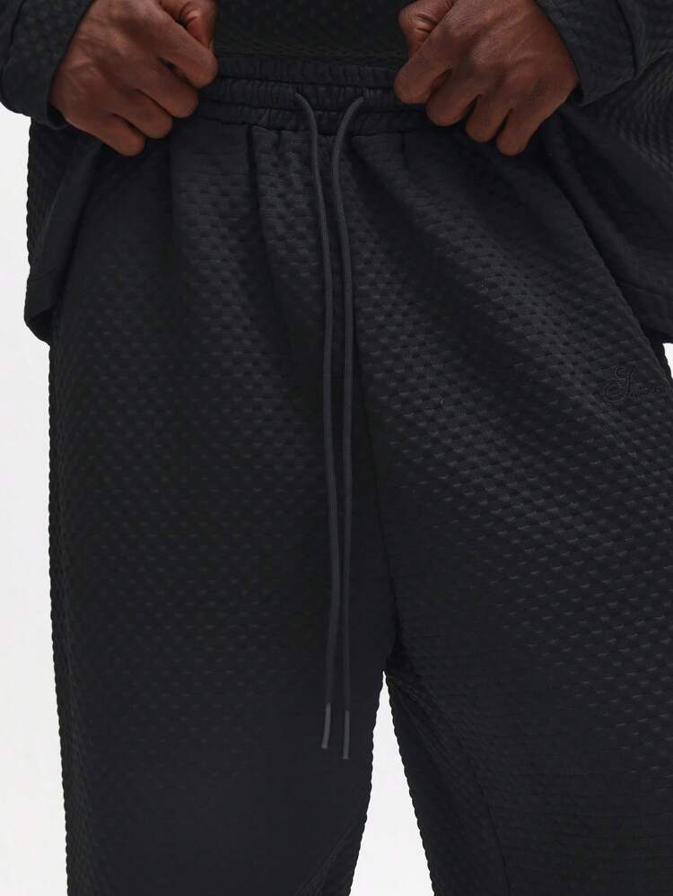 Textured Quilted Shacket With Matching Joggers