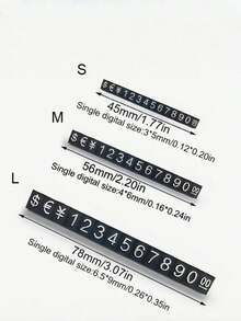10Sets Mini Adjustable Price Tag Sets, Price Three-Dimensional Number Signs, Snap Design, Easy To Install, Can Be Used For Jewelry, Watches And Daily Office Display Price Signs, Suitable For Display Stands, Small Counters, Jewelry Retail Stores, Automatic Vending Machines, Store Decorations - Multicolor - View 4