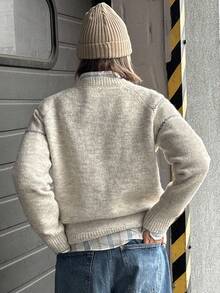 Livesso Women's Loose Fit Multicolor Floral Embroidered Sweater