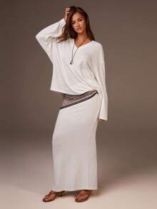 Athîral Winter Clothes, White Set New Year ,Women's Casual Two Piece Set