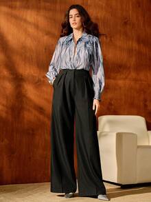 Anewsta Áo voan hồng ombre phong cách lãng mạn kiểu Pháp dành cho nữ - Màu xanh lam - Xem 6