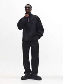 SUMWON 优质半拉链家居服套装优质冬季潜水面料运动衫慢跑套装超大羊毛运动服街头风格都市时尚休闲舒适