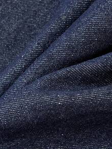 Elamini 女式休闲水洗前扣牛仔连衣裙 - 藍色 - 查看 7