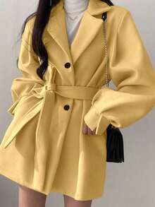 INAWLY New Elegant Tie-Up Long Sleeve Women Jacket