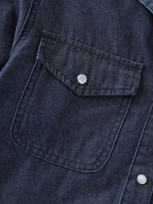 GlowEve 女式纯色休闲长袖牛仔连衣裙