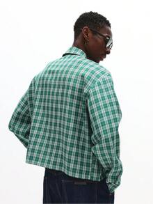 SUMWON Relaxed Fit Long Sleeve Button Down Plaid Shirt Classic Collar Regular Length Casual Fall Winter